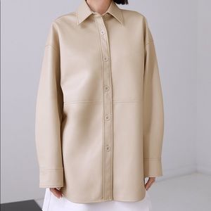 Babaton Pelli Shirt Jacket - Sand White M